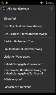 Wandern und Radfahren im Saarland Lite android App screenshot 3